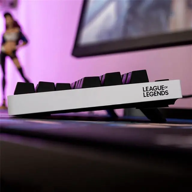 Alt view image 5 of 7 - Logitech G PRO Wired Mechanical Gaming Keyboard KDA Limited Edition, GX BROWN, 87 Keys, Aluminum Top, LIGHTSYNC RGB, Detachable Cable, 12 Programmable F-Key Macros - Black