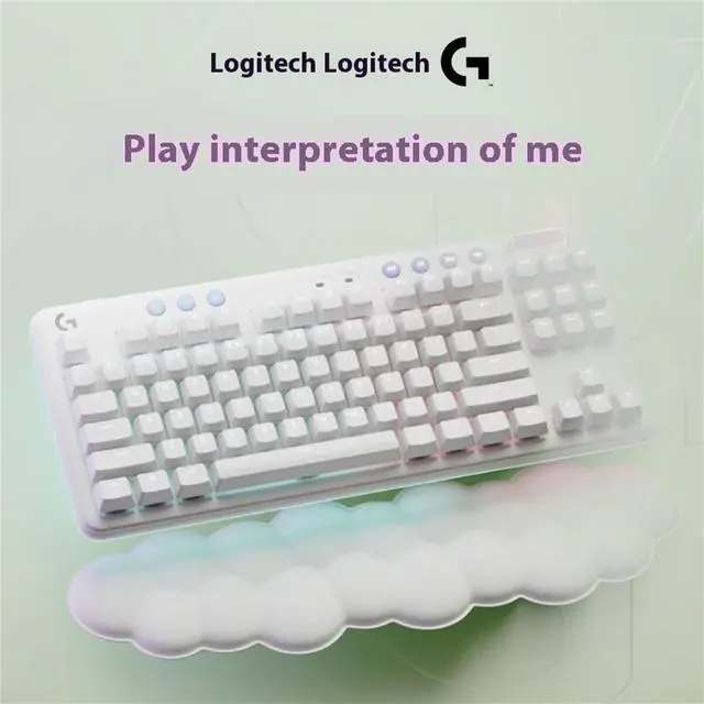 Alt view image 3 of 7 - Logitech G G715 Wireless Mechanical Gaming Keyboard with LIGHTSYNC RGB, LIGHTSPEED, Clicky Switches (GX Blue), and Keyboard Palm Rest, PC/Mac Compatible - White Mist