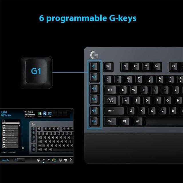 Alt view image 4 of 6 - Logitech G613 LIGHTSPEED Wireless Mechanical Gaming Keyboard, Multi-Host 2.4 GHz + Bluetooth Connectivity, ROMER-G T Mechanical Shaft, Programmable G-Keys, Long Life, Black