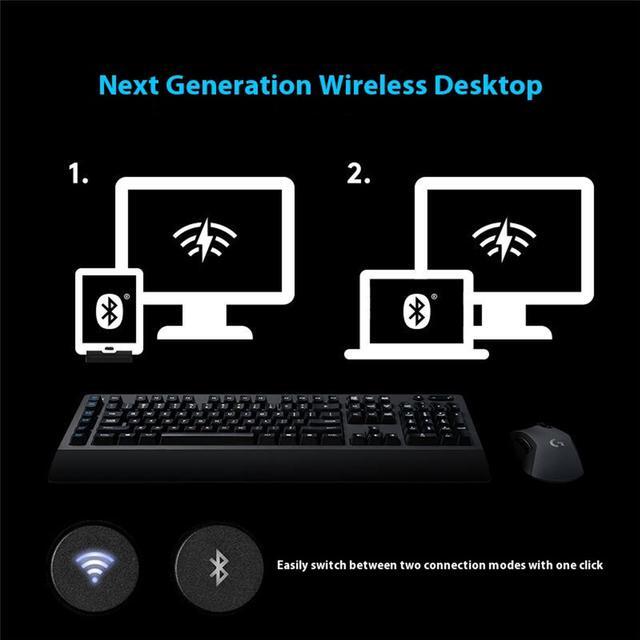 Alt view image 6 of 6 - Logitech G613 LIGHTSPEED Wireless Mechanical Gaming Keyboard, Multi-Host 2.4 GHz + Bluetooth Connectivity, ROMER-G T Mechanical Shaft, Programmable G-Keys, Long Life, Black