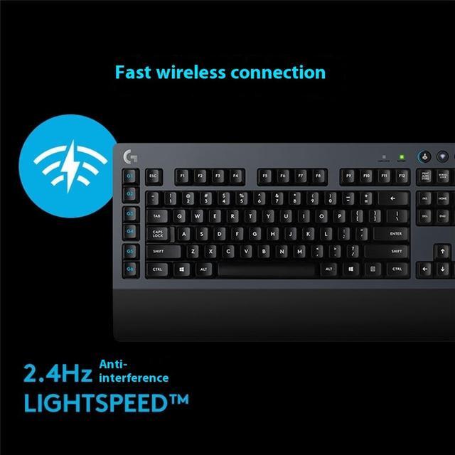 Alt view image 5 of 6 - Logitech G613 LIGHTSPEED Wireless Mechanical Gaming Keyboard, Multi-Host 2.4 GHz + Bluetooth Connectivity, ROMER-G T Mechanical Shaft, Programmable G-Keys, Long Life, Black