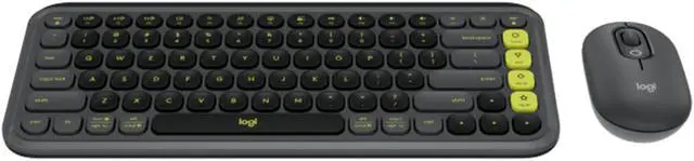 Alt view image 3 of 7 - Logitech POP Icon Combo Wireless Bluetooth Keyboard and Mouse Set, Padded Palm Rest, Wave for Windows/macOS/USB/ChromeOS/Linux®, Black