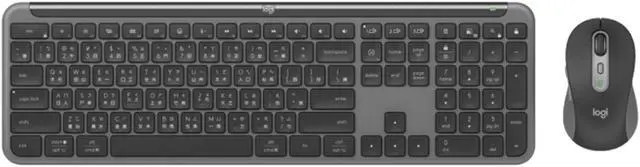 Alt view image 2 of 7 - Logitech MK950 Wireless Bluetooth Keyboard and Mouse Kit, Padded Palmrest, Wave for Windows/macOS/USB/ChromeOS/Linux®, Black