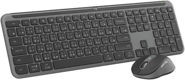 Main image of Logitech MK950 Wireless Bluetooth Keyboard and Mouse Kit, Padded Palmrest, Wave for Windows/macOS/USB/ChromeOS/Linux®, Black