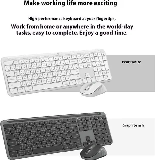 Alt view image 3 of 7 - Logitech MK950 Wireless Bluetooth Keyboard and Mouse Kit, Padded Palmrest, Wave for Windows/macOS/USB/ChromeOS/Linux®, Black