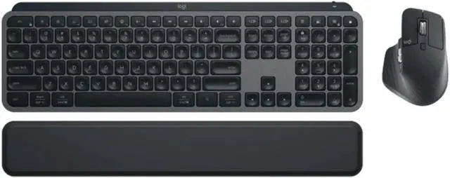 Main image of Logitech MX KEYS S COMBO Wireless Bluetooth Keyboard and Mouse Set, Padded Palm Rest, Wave for Windows/macOS/USB/ChromeOS/Linux®, Black