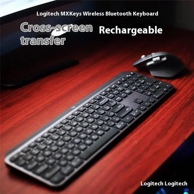 Alt view image 5 of 7 - Logitech MX KEYS S COMBO Wireless Bluetooth Keyboard and Mouse Set, Padded Palm Rest, Wave for Windows/macOS/USB/ChromeOS/Linux®, Black