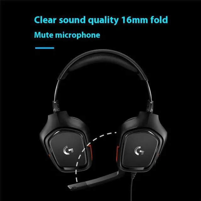 Alt view image 3 of 7 - Logitech G331 Wired Bluetooth Gaming Headset - Lightweight, No Latency, Built-in Microphone, Surround Sound, Compatible with PC, PS4, Nintendo Switch, Xbox One, VR - Black