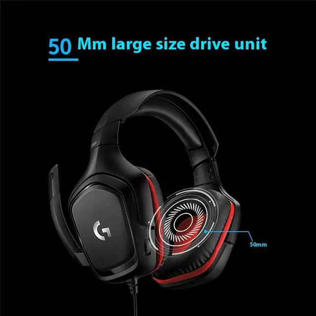 Alt view image 4 of 7 - Logitech G331 Wired Bluetooth Gaming Headset - Lightweight, No Latency, Built-in Microphone, Surround Sound, Compatible with PC, PS4, Nintendo Switch, Xbox One, VR - Black