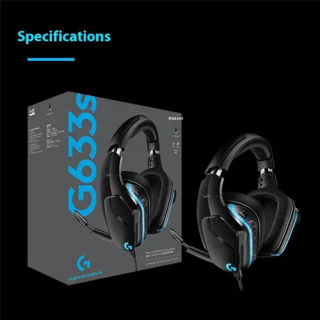 Alt view image 7 of 7 - Logitech G633 Artemis Spectrum  RGB 7.1 Dolby and DTS Headphone Surround Sound Gaming Headset  PC, PS4, Xbox One, Switch, and Mobile Compatible  Exceptional Audio Performance  Black