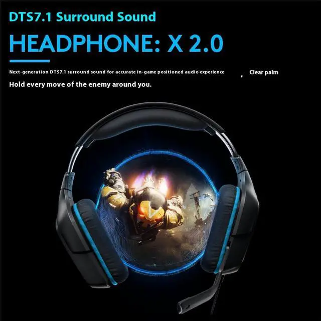 Alt view image 6 of 7 - Logitech G431 Wired Bluetooth Gaming Headset - 7.1 Surround Sound, Large 50mm Drivers, Long-Lasting Comfort, PC, PS, Nintendo Switch, Xbox One, VR Compatible - Black