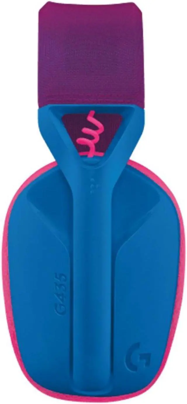 Alt view image 3 of 7 - Logitech G435 LIGHTSPEED Wireless Bluetooth Gaming Headset - Lightweight, built-in mics, 18h battery, compatible with Dolby Atmos, PC, PS4, PS5, Nintendo Switch, Mobile - Blue red