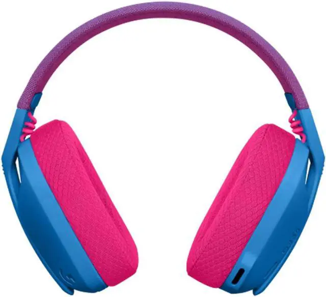 Alt view image 2 of 7 - Logitech G435 LIGHTSPEED Wireless Bluetooth Gaming Headset - Lightweight, built-in mics, 18h battery, compatible with Dolby Atmos, PC, PS4, PS5, Nintendo Switch, Mobile - Blue red