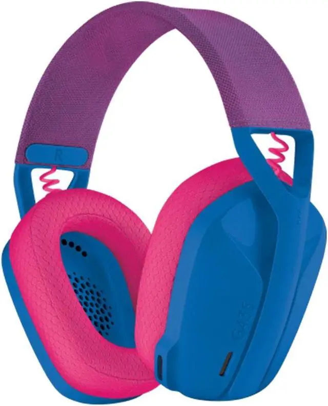 Main image of Logitech G435 LIGHTSPEED Wireless Bluetooth Gaming Headset - Lightweight, built-in mics, 18h battery, compatible with Dolby Atmos, PC, PS4, PS5, Nintendo Switch, Mobile - Blue red