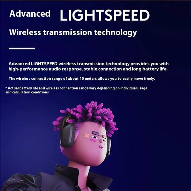 Alt view image 5 of 7 - Logitech G435 LIGHTSPEED Wireless Bluetooth Gaming Headset - Lightweight, built-in mics, 18h battery, compatible with Dolby Atmos, PC, PS4, PS5, Nintendo Switch, Mobile - Blue red