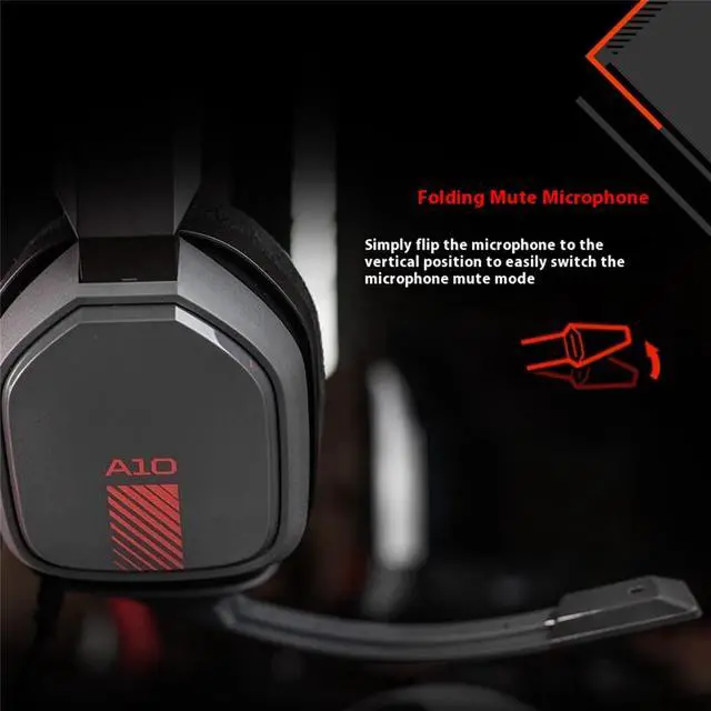 Alt view image 3 of 7 - Logitech ASTRO Gaming A10 Wired Gaming Headset, Lightweight and Damage Resistant, ASTRO, 3.5 mm Audio Jack, for Xbox Series X|S, Xbox One, PS5, PS4, Nintendo Switch, PC, Mac- Black