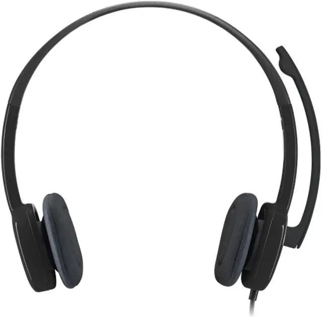 Alt view image 2 of 7 - Logitech H151 Wired Headset, Analog Stereo Headphones with Rotating Noise-Cancelling Microphone, 3.5 mm Audio Jack, In-Line Controls, PC/Mac/Laptop/Tablet/Smartphone - Black