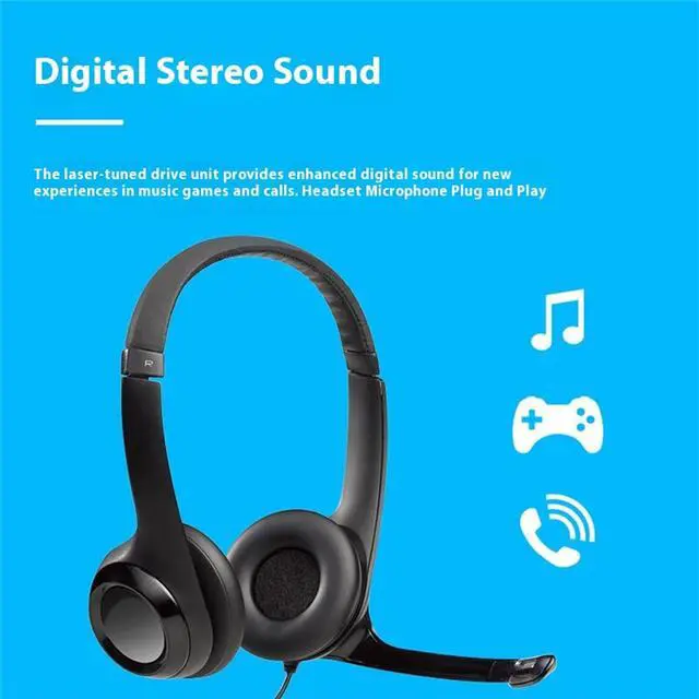Alt view image 7 of 7 - Logitech H390 Wired Headset for PC/Laptop, Stereo Headphones with Noise Cancelling Microphone, USB-A, in-Line Controls for Video Meetings, Music, Gaming and Beyond - Pink
