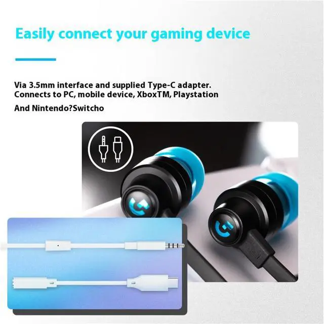 Alt view image 5 of 7 - Logitech G333 Wired VR Earphones for Oculus Quest 2 - Oculus Ready - Custom-length Cable and Straps - Dual Driver Audio Designed for Gaming - Durable Aluminum Housing - Low-Latency 3.5 mm Aux Purple