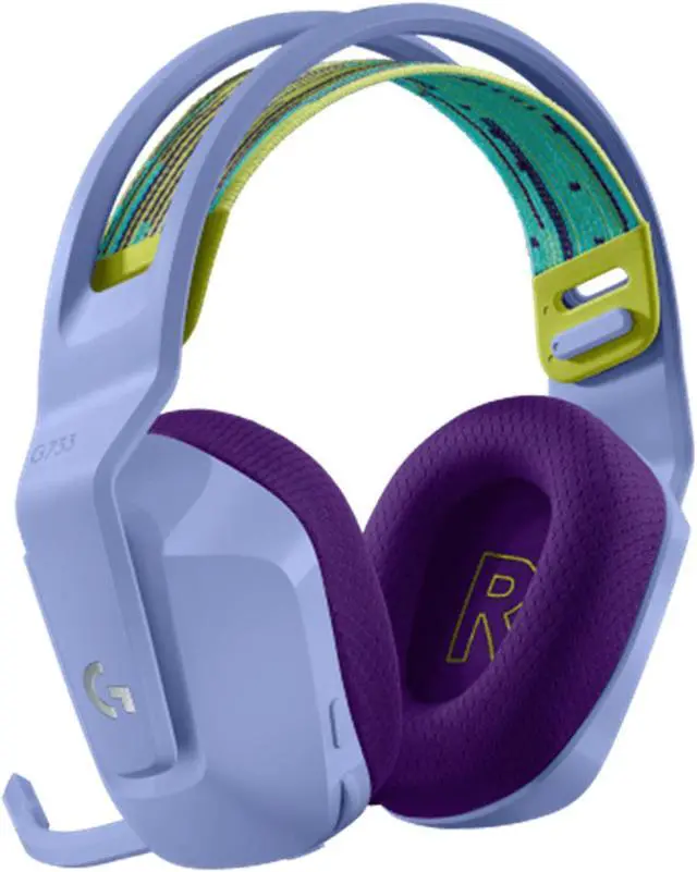 Main image of Logitech G733 Lightweight Wireless Bluetooth Gaming Headset with Microphone, RGB Lighting, Wireless 20 meters,  USB 2.0, for Windows® 10/macOS 10.12/PlayStation® 4/game consoles,  type A, PURPLE