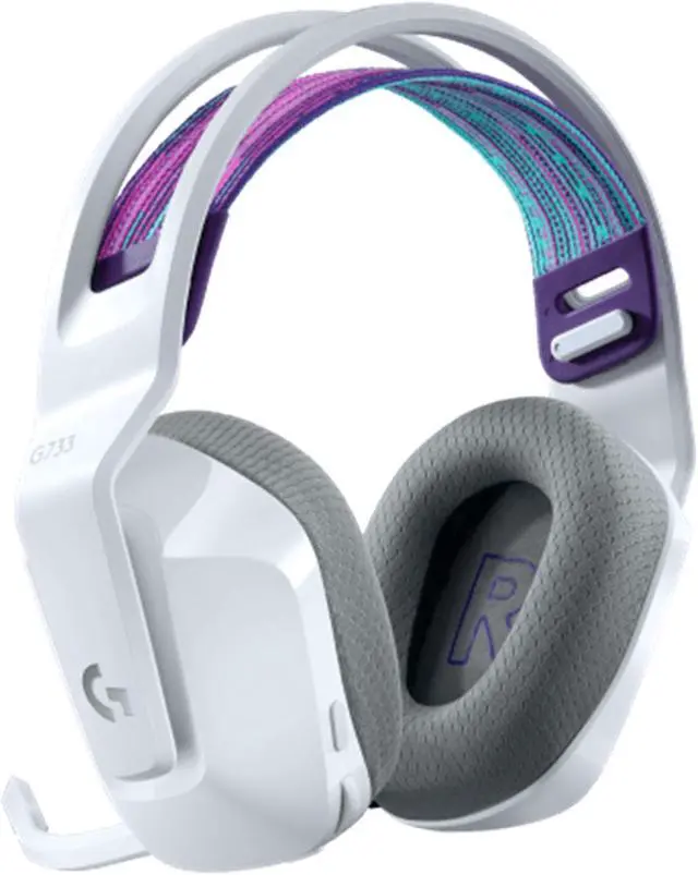 Main image of Logitech G733 Lightweight Wireless Bluetooth Gaming Headset with Microphone, RGB Lighting, Wireless 20 meters,  USB 2.0, for Windows® 10/macOS 10.12/PlayStation® 4/game consoles,  type A, WHITE