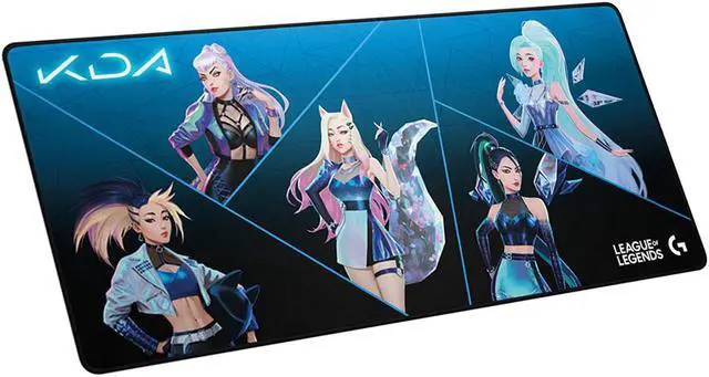 Alt view image 2 of 7 - Logitech G840XL KDA Large Gaming Gaming Mouse Pad, Performance Tracking Surface, Non-Slip Rubber Backing, Low Friction, Black