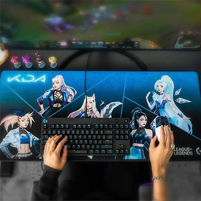 Alt view image 3 of 7 - Logitech G840XL KDA Large Gaming Gaming Mouse Pad, Performance Tracking Surface, Non-Slip Rubber Backing, Low Friction, Black