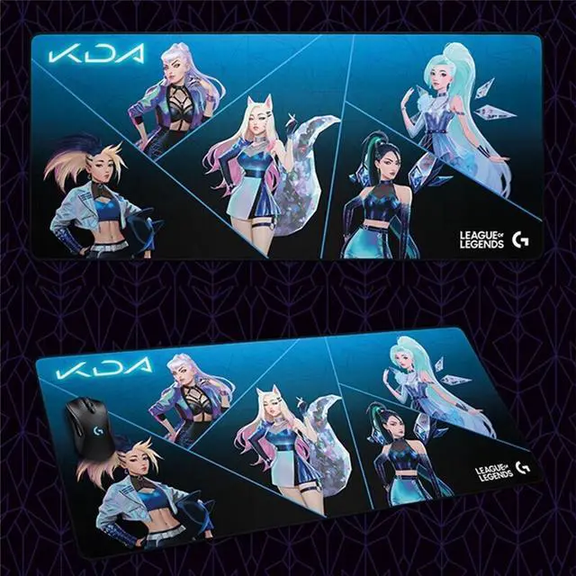 Alt view image 4 of 7 - Logitech G840XL KDA Large Gaming Gaming Mouse Pad, Performance Tracking Surface, Non-Slip Rubber Backing, Low Friction, Black