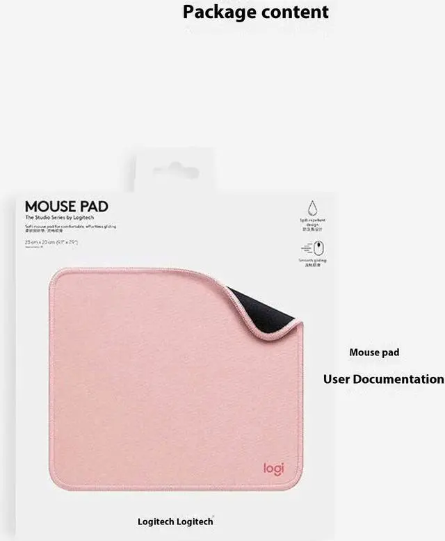 Alt view image 5 of 7 - Logitech Logitech Mouse Pad Anti-slip Mouse Pad, Spill Resistant, Non-Slip Rubber Backing, Low Friction, Black