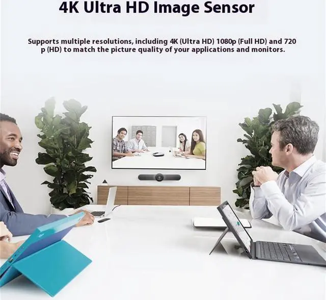 Alt view image 6 of 7 - Logitech CC4000E Mobile Office Videoconferencing Camera,Large Meeting Room Equipment, Bluetooth Wireless,1080p 30fps, webcam, Tilt, and Zoom, IR Remote Control or Control via Console, Black