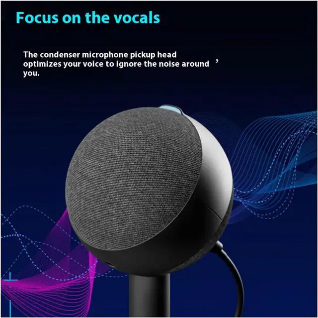 Alt view image 5 of 7 - Logitech G Yeti Orb Condenser RGB Gaming Microphone,  with LIGHTSYNC, USB Mic for Streaming, Cardioid, USB Plug and Play for PC/Mac - black