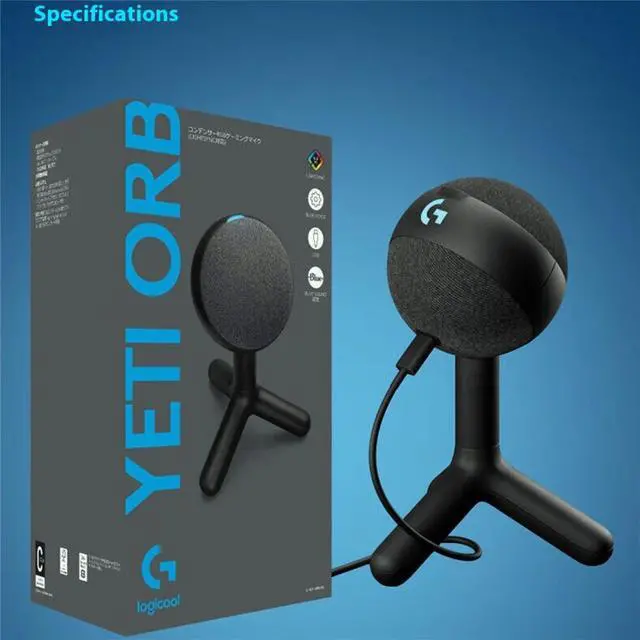 Alt view image 3 of 7 - Logitech G Yeti Orb Condenser RGB Gaming Microphone,  with LIGHTSYNC, USB Mic for Streaming, Cardioid, USB Plug and Play for PC/Mac - black