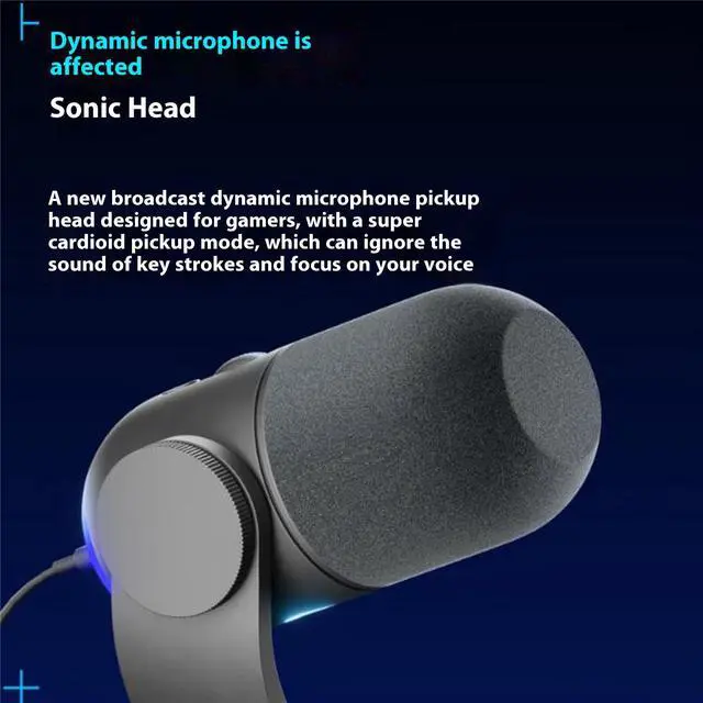 Alt view image 6 of 7 - Logitech G Yeti GX Dynamic RGB Gaming Microphone, Podcast with LIGHTSYNC, Blue VO!CE, G HUB Control, Supercardioid, USB Plug and Play on PC/Mac - Black