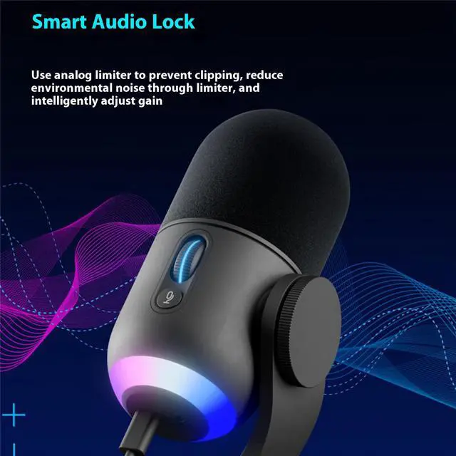 Alt view image 4 of 7 - Logitech G Yeti GX Dynamic RGB Gaming Microphone, Podcast with LIGHTSYNC, Blue VO!CE, G HUB Control, Supercardioid, USB Plug and Play on PC/Mac - Black