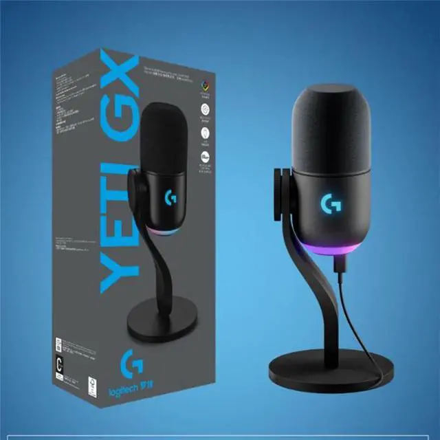 Alt view image 7 of 7 - Logitech G Yeti GX Dynamic RGB Gaming Microphone, Podcast with LIGHTSYNC, Blue VO!CE, G HUB Control, Supercardioid, USB Plug and Play on PC/Mac - Black