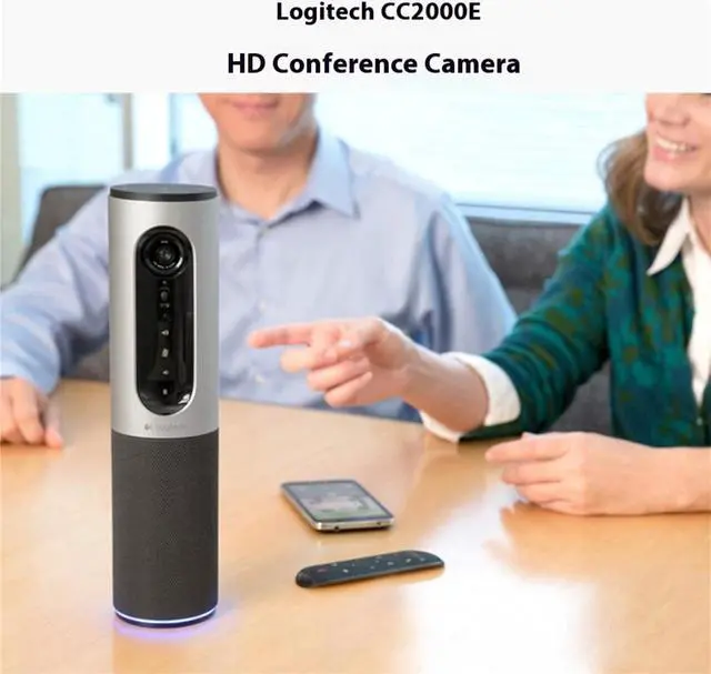 Alt view image 4 of 7 - Logitech CC2000E Mobile Office Video conferencing Webcam, Large Meeting Room Equipment, Videoconferencing, 1080p 30fps, camera, Tilt, and Zoom, IR Remote Control or via Console, Black Grey