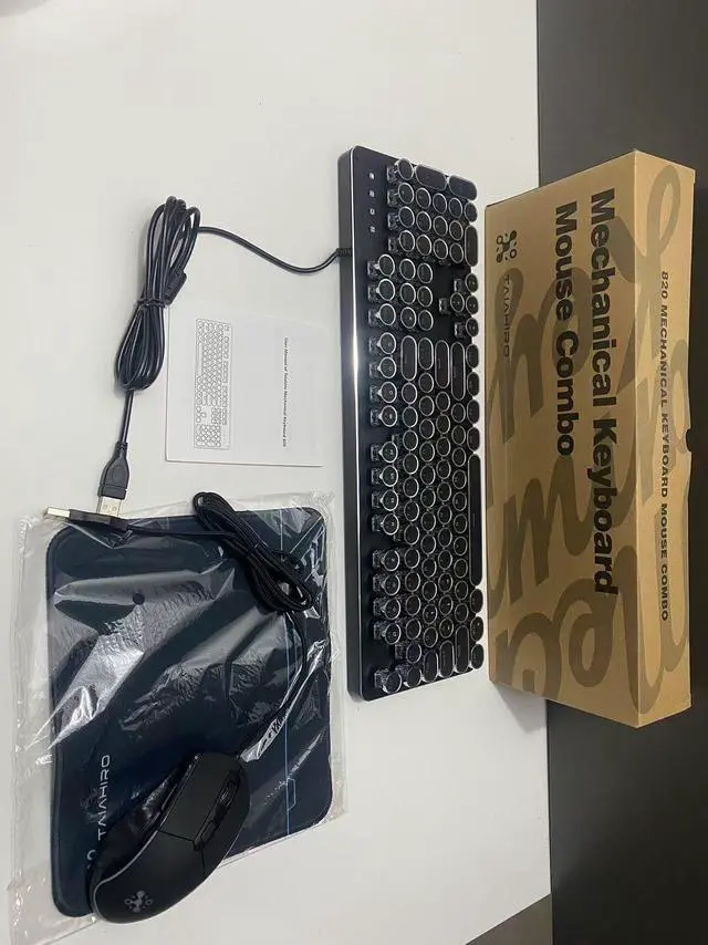 Alt view image 7 of 10 - FANTECH Punk Mechanical Keyboard & mouse & mousepad 3-piece set , for Mac/PC/ PS5 /PS4 /Xbox /One Gamer,1.6m USB Leather Cable,Monochrome Mixed Color,104 Keys,Black