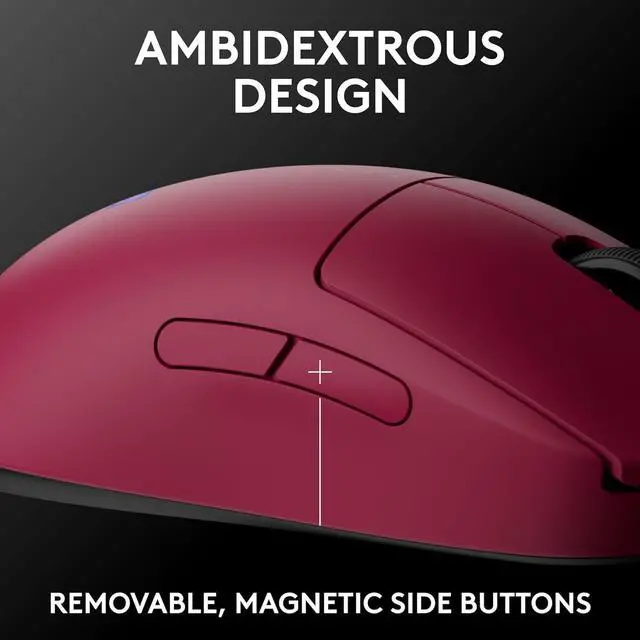 Alt view image 3 of 7 - Logitech GPW4  /( PRO 2 LIGHTSPEED)  Wireless Gaming Mouse,  GPW4 Generation, 44000dpi, HERO 2, Symmetrical Universal ,  for Windows® 7 or later/macOS 10.11 or later/ChromeOS,  pink