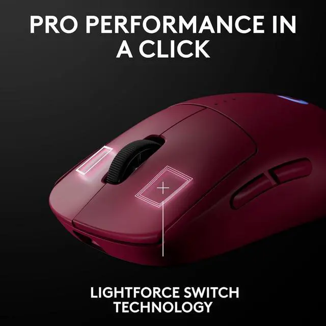 Alt view image 6 of 7 - Logitech GPW4  /( PRO 2 LIGHTSPEED)  Wireless Gaming Mouse,  GPW4 Generation, 44000dpi, HERO 2, Symmetrical Universal ,  for Windows® 7 or later/macOS 10.11 or later/ChromeOS,  pink