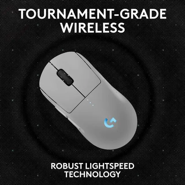 Alt view image 5 of 7 - Logitech GPW 4/ (PRO 2 LIGHTSPEED)  Wireless Gaming Mouse,  GPW4 Generation, 44000dpi, HERO 2, Symmetrical Universal ,  for Windows® 7 or later/macOS 10.11 or later/ChromeOS,  white