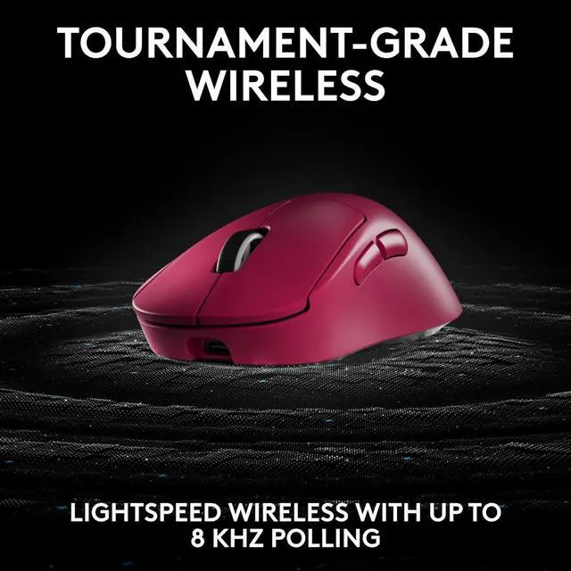 Alt view image 5 of 7 - Logitech GPW 4 / (PRO X SUPERLIGHT 2 DEX) Wireless Gaming Mouse, GPW4 Generation, 44000dpi, HERO 2, Symmetrical Universal , for Windows® 7 or later/macOS 10.11 or later/ChromeOS, pink