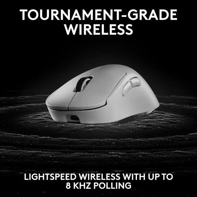 Alt view image 5 of 7 - Logitech GPW 4  /(PRO X SUPERLIGHT 2 DEX)  Wireless Gaming Mouse,  GPW4 Generation, 44000dpi, HERO 2, Symmetrical Universal ,  for Windows® 7 or later/macOS 10.11 or later/ChromeOS,  white