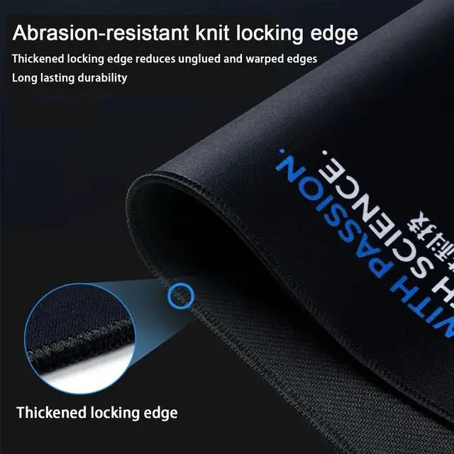 Alt view image 3 of 7 - Logitech DESK MAT Large Fine Surface gaming Mouse Pad, 28*12*0.2in,  Long Thickened, Non-Slip Rubber Backing, Low Friction, 70cm*30cm*0.3cm, Black