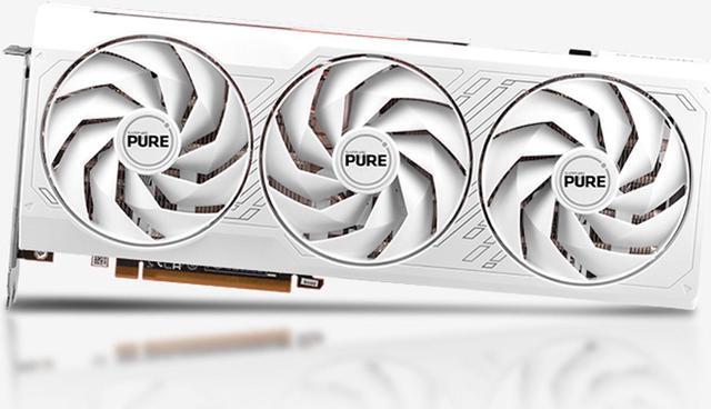 Main image of SAPPHIRE Tech PURE  Radeon RX 7700 XT 12GB Gaming Graphics Card,  RDNA 3, PCIe 4.0, 16GB GDDR6, HDMI 4K, DisplayPort 2.1a,  192 bit, 18 Gbps, Digital Power Design, High TG Copper, white