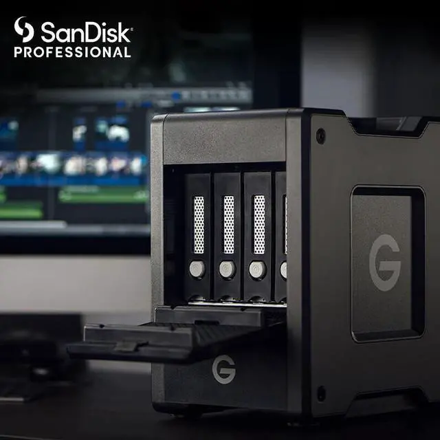 Alt view image 7 of 14 - SanDisk Professional Extreme SHUTTLE 4-Bay Enterprise Hard Drive with Hardware RAID, Dual Thunderbolt 3/USB-C Interfaces High Speed 1000MB/S, Daisy Chain 5 Devices, Mac/Win Compatible, EDHD, 48TB