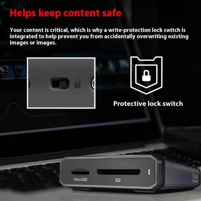 Alt view image 5 of 12 - SanDisk Professional PRO-READER SD and microSD Card Reader, Multi-Slot Compatible with UHS-I SD and microSD Memory Cards/PRO-DOCK 4 Docking Station, USB-C Port, Mac/Win Compatible, Write Protected