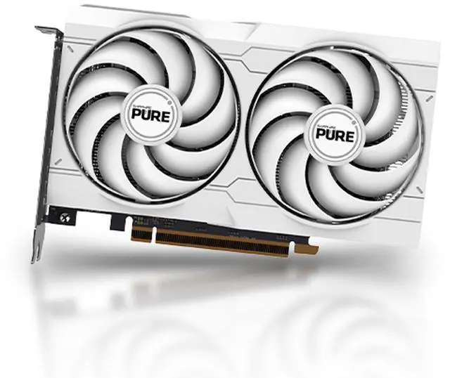 Main image of SAPPHIRE TECH PURE Radeon RX 6600 8G D6 Graphics Card, 2491 MHz , 8GB, 128 bit, GDDR6, 14 Gbps ,RDNA 2 Architecture, PCI-Express 4.0 x8, 1080P, 140W (Board Power), White
