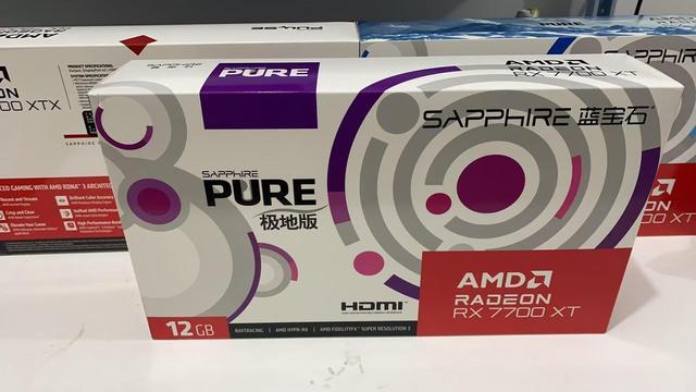 Alt view image 7 of 7 - SAPPHIRE Tech PURE  Radeon RX 7700 XT 12GB Gaming Graphics Card,  RDNA 3, PCIe 4.0, 16GB GDDR6, HDMI 4K, DisplayPort 2.1a,  192 bit, 18 Gbps, Digital Power Design, High TG Copper, white