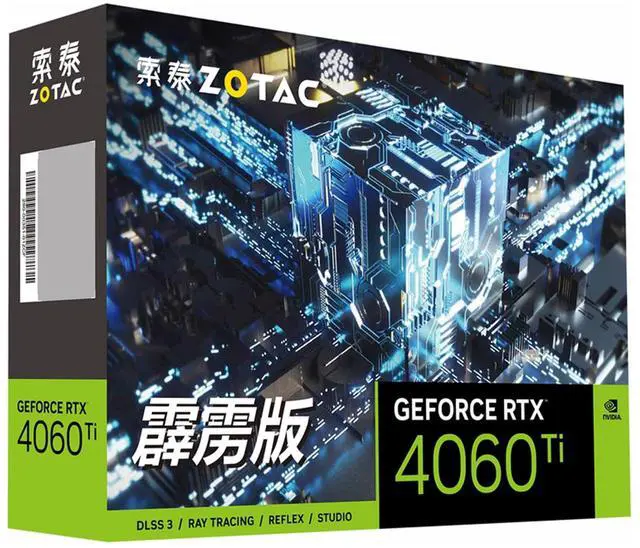 Alt view image 6 of 7 - ZOTAC GeForce RTX 4060Ti-8GB PERAK OC HA Graphics Card, Gaming, AI Design, Video Editing, 3D Rendering, 3 x DP, 1 x HDMI, 8GB GDDR6, 128-bit, Express 4.0 8x, 2550MHz, 18Gbps