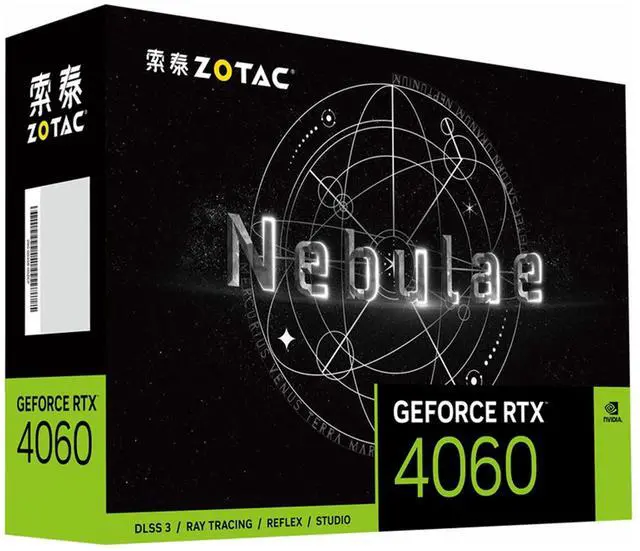 Alt view image 6 of 7 - ZOTAC GeForce RTX 4060-8GB NEBULAE OC Graphics Card, Gaming, AI Design, Video Editing, 3D Rendering, 3 x DP, 1 x HDMI, 8GB GDDR6, 128-bit, Express 4.0 8x, 2475MHz, 17Gbps